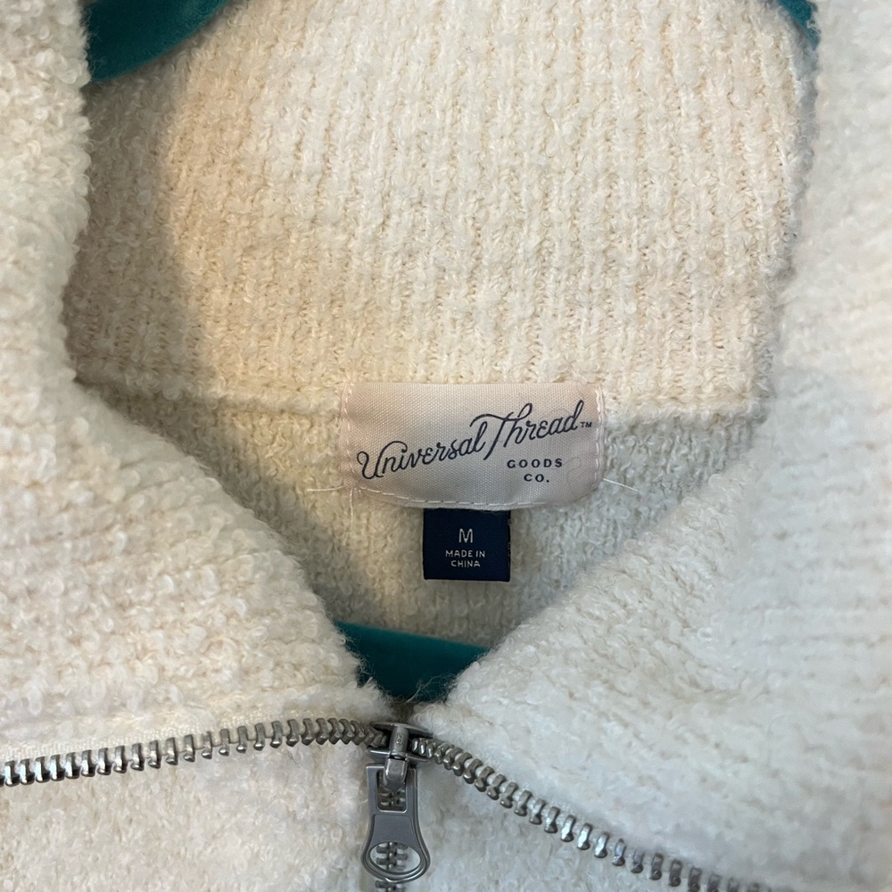 Universal Thread Cream and Black Patterned Cardig… - image 7